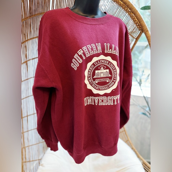 Vintage JanSport XL Red Illinois State University Crewneck Pullover Sweatshirt - Picture 3 of 12